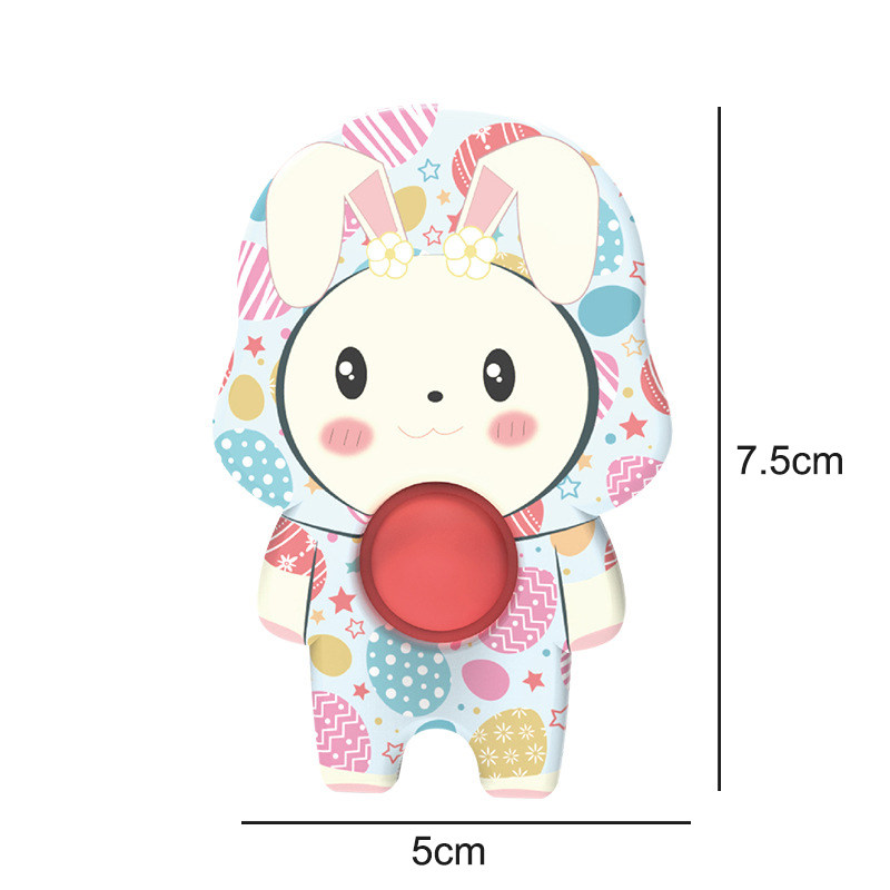 New Arrival Easter Mini Cute Bunny Fidget Popper Toys Simple Dimple Push Bubble Popping Itting Game Easter Fidget for Kids Gifts